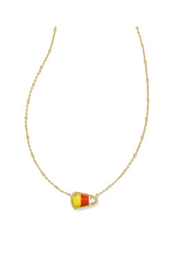 Candy Corn Gold Short Pendant Necklace