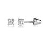 Stud Earrings with Clear CZ