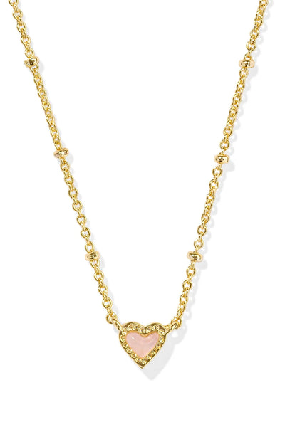 Mini Ari Heart Pendant Necklace in Gold