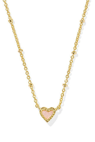 Mini Ari Heart Pendant Necklace in Gold