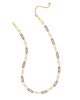 Ainsley Convertible Chain Necklace in Burgundy Enamel