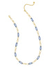 Ainsley Convertible Chain Necklace in Blue Enamel