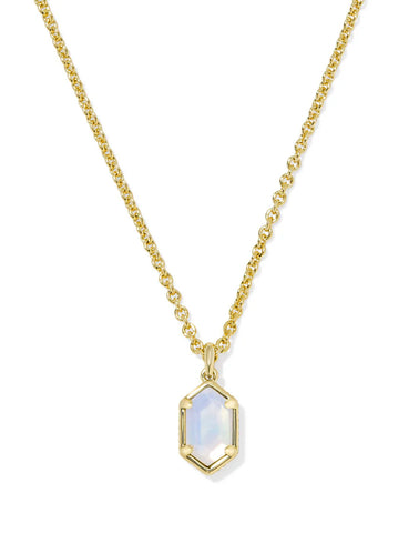 Hallie Short Pendant Necklace in Gold