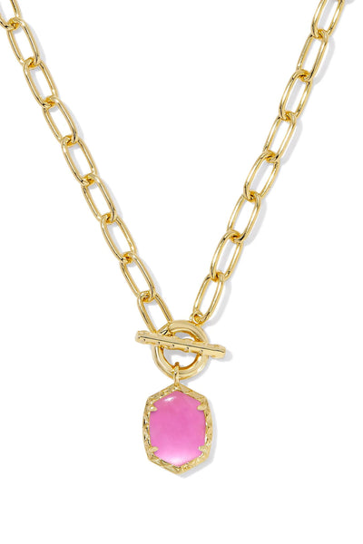 Daphne Link Chain Necklace in Gold Azalea Illusion