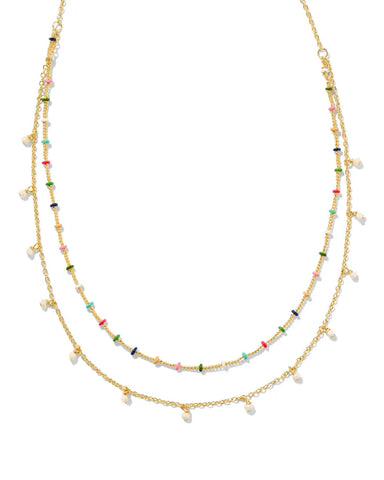 Eve Multi Strand Necklace in Multi Mix