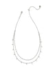 Eve Multi Strand Necklace in White Mix