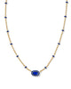 Mini Elisa Enamel Framed Pendant Necklace in Cobalt Illusion