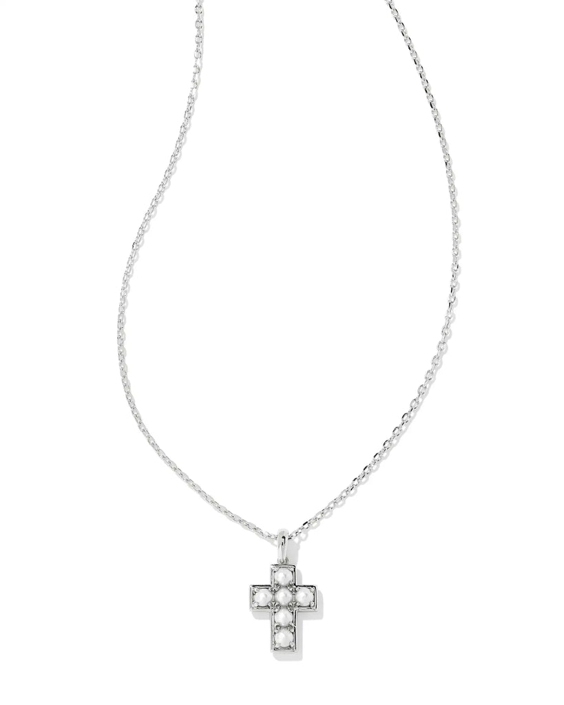 Pearl Cross Pendant Necklace