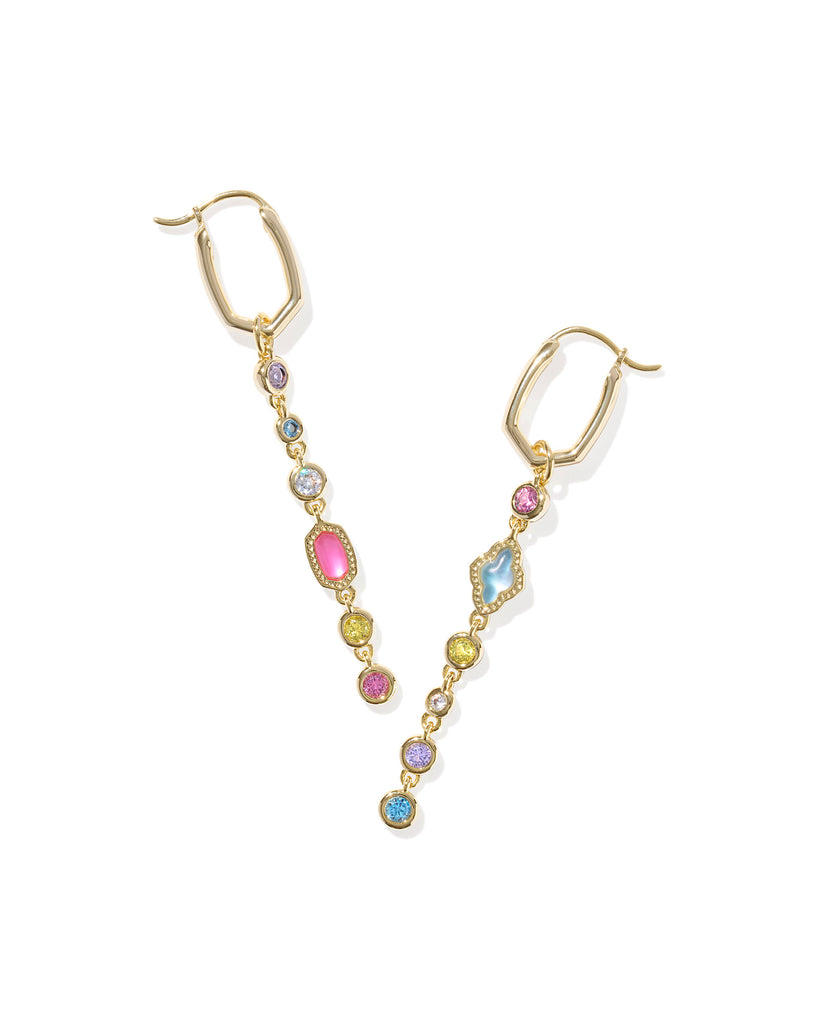 Mini Elisa Abbie Huggie Convertible Earrings in Multi Mix