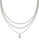 Mini Elisa Triple Strand Necklace in Iridescent Drusy