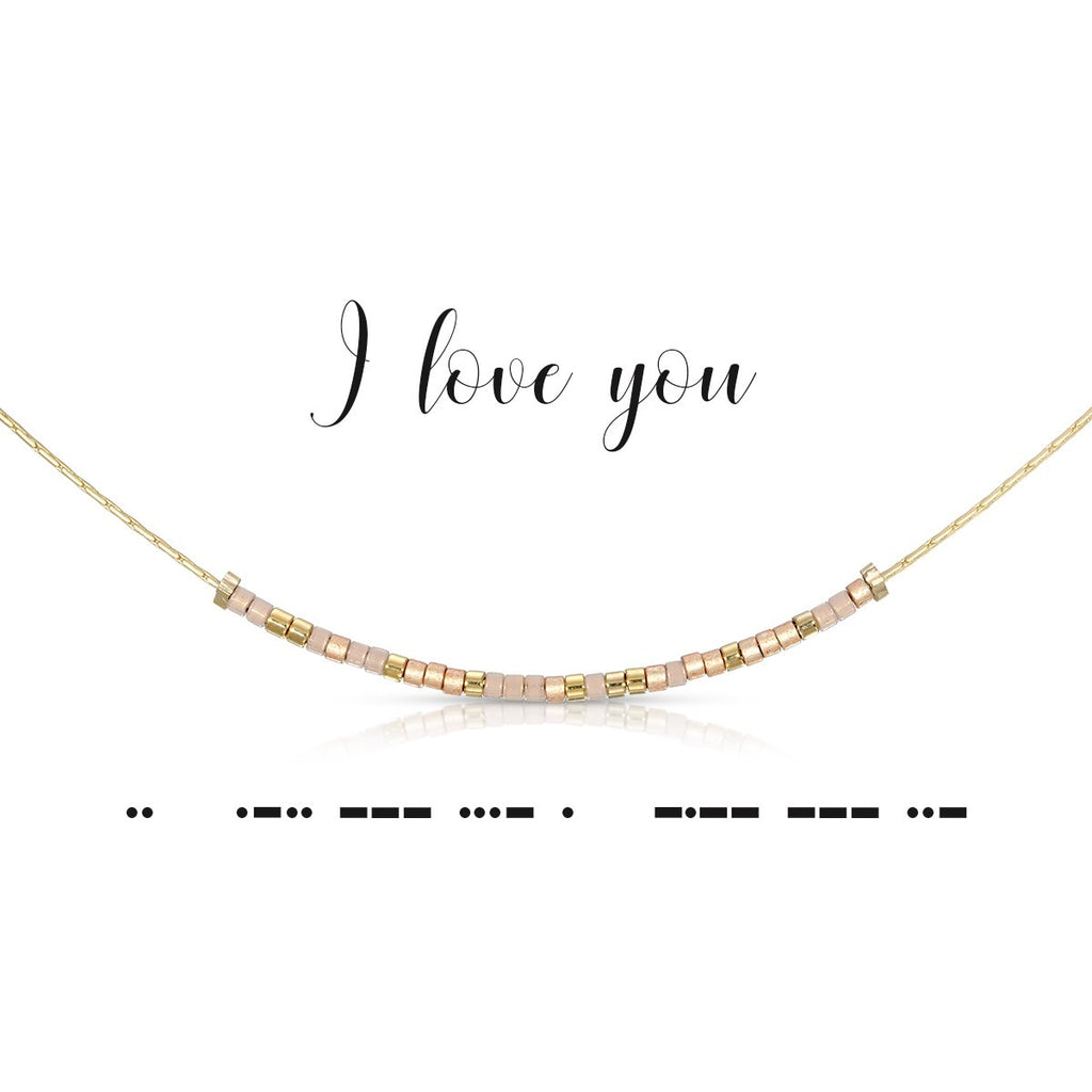 I Love You Morse Code Necklace