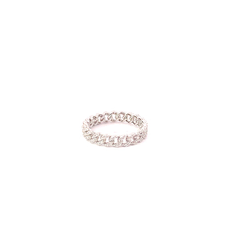 CZ Curb Link Ring