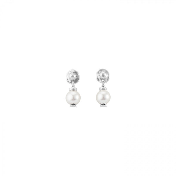 Texcoco Silver & Pearl Dangle Earrings